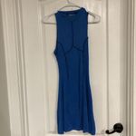 Urban Outfitters ‎ Mini Dress Uo Deja Seamed Mock Neck Cutout Back Blue Medium Photo 7