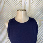 Aquascutum London Sweater Dress Sleeveless Striped Wool Navy Blue Size Small Photo 1