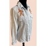 American Eagle Sz S/P Vintage Boyfriend Western Pearl Snap Yetti Cowgirl Photo 7