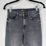 MOTHER The Insider Crop Step Fray Jeans in Save Your Soul Size 25 Gray Photo 4