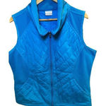 Columbia Bright Sky Blue Women's Quilted Puffer Vest w/ Full Zipper & Collar XL Photo 0
