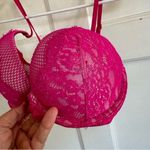 Victoria's Secret Victoria’s Secret Very Sexy bright pink lace push up bra size 32D Photo 3