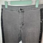 H&M  Divided Sequin Tuxedo Stripe Slim High Waist Skinny Jeans Dark Grey 8 Photo 4