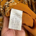 Cotton Bleu Golden Yellow Brown Paisley Long Sleeve Dress Large NWT Gold Photo 8