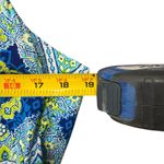 LONDON TIMES Blue and Green Patterned Sleeveless Dress Size 14 Preppy Classic Photo 7