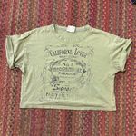 PRETTY REBELLIOUS CALIFORNIA LOVER WANDERLUST WHISKEY LABEL GRAPHIC TEE Green Photo 0