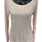 American Eagle Waffle Knit Long Sleeve Top Lightweight Comfy Casual Photo 0