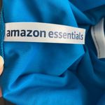 Amazon Essentials Women's size medium light blue one piece swimsuit swimwear Photo 4