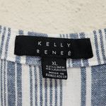 Kelly Renee Stripes Sleeveless Tie Waist Romper Shorts Blue White Size XL Photo 5