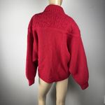I.B. DIFFUSION Cardigan Sweater Coat Sz S Women's Red Wool Mohair Cozy Soft Vtg Photo 7