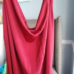 Scoop neck wine color maxi dress with slits on the side size large new n… Red Photo 3