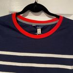 NWT Joules Size 4 Navy Blue Nautical Stripe Red Crew Neck Short Sleeve Tee Shirt Photo 1