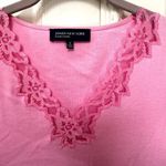 Jones New York pink lace trim long sleeved shirt Photo 3