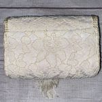 La Regale LTD vintage lace clutch w/nylon chord strap & fringe tassle white Photo 4