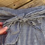 Anthropologie Cartonnier Women's Black And White Gingham Tie Shorts Size 14 Photo 3