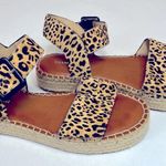 Gianni Bini  Women’s Kaygan Buckle Espadrille Y2K Sandal Leopard Calfhair Sz 8.5 Photo 0
