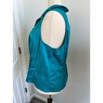 Cj Banks Turquoise Full Zip Front Sleeveless Ruffle Vest 1X Blue Photo 5