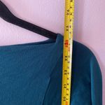 Demylee New York Aqua Blue Wide Neck Long Sleeve Shirt Women's size Medium Photo 6