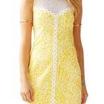 Lilly Pulitzer Macfarlane Yellow Lace Sun Sheath Shift Mini Dress Size 2 Preppy Photo 1