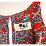 Verse Alecto Halter Tank Top, XS, Red Blue Paisley Boho Festival Flowy USA Photo 4