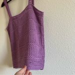 Vince NWOT Knit Crochet Tank Top Sleeveless Shirt Light Purple Sweater Vest Sz L Photo 6