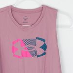 Under Armour  Womens UA Tech Split Logo Sleeveless Tank Top Size S Pink‎ Running Photo 1