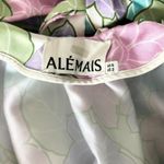 Alemais Luella Midi Dress in Floral Lilac Print Tie Back Fitted Bodice Size 2 Pink Photo 5