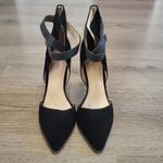 joe's jeans Laney Ankle Wrap Heels Black Suede Pumps Stiletto Pointed Toe sz 8.5 Photo 6