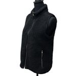 J.Crew Women's Plush Fleece Sherpa Excursion Vest Black Small Gold Pockets Photo 2