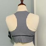 Puma Women Mid Impact Forever Luxe Black Houndstooth pr Sport Bra Size L Photo 11