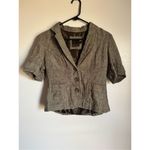 Vintage Y2K 100% Linen The Limited Women’s Button Front Blazer Top sz S Academia Brown Photo 2