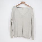 Joie  V Neck Metallic Knit Sweater Long Sleeve Casual Pullover Size L Photo 1
