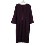 Calvin Klein Plum Purple Long Sleeve Bell Neck Formal Dress Size 2 Extra Small Photo 2