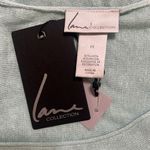 Lane Collection Tunic Sweater Sz 1X Linen/Rayon Blend Embroidered Floral Patch Green Photo 4