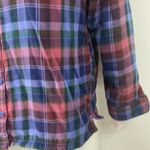 L.L.Bean  Women's Plaid Flannel Lined Button Front Hoodie w/Pockets Medium Photo 5