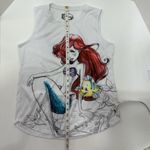 Disney The Little Mermaid White Ariel Sketch Drawn Artsy Tank Top Size Small Photo 11
