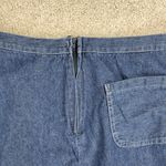 Vintage Sandra Fashion Denim Skirt 42 US 12 Blue Jean Fringe Western Rodeo Maxi Size L Photo 6