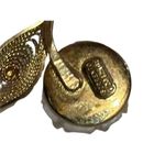 MCM Sorrento 12k Gold White Flower Screw Back Earrings & Pendent Vintage Set Photo 6