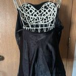 Nicole Miller NWT  Satin Cowl Drape Rhinestone Spaghetti Strap Tank Top Blouse Photo 0