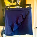 Maison Jules  Navy Blue Mini Skirt with Ruffle Photo 1