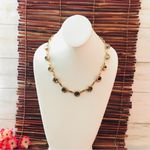 Coldwater Creek  Fancy Gold Tone & Glass Necklace Photo 2