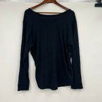 Universal Standard  black long sleeve V-neck v Rex t-shirt plus size medium/ 18 Photo 3