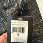 Nanette Lepore Nanette Lenore Craftwork Tweed Skirt Career Pencil Charcoal Lined NWT Size 2 Photo 8