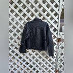 Free People  Emma Shrunken Vegan Moto Jacket Photo 7