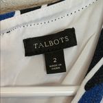 Talbots Sleeveless Multicolor Geometric Striped Midi Sleeveless Dress Size Small Photo 1