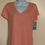 Ideology  Apricot Stripe Moisture Wicking Active Wear Top Sz XS Photo 1