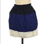 Cooperative  Blue Black Cream Colorblock Mini Skirt Womens M Casual Fall UO Photo 1