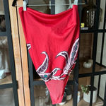 Free People bodysuit bandana tie back strapless silky cherry floral adjustable Photo 2