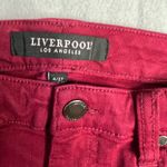 Liverpool Hannah Crop Flare Jeans Size 4 / 27 Red Velvet Burgandy Ankle Photo 1