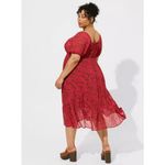 Torrid Tea Length Smocked Bodice A-Line Dress Ditsy Floral Preppy Womens Plus 3x Photo 2